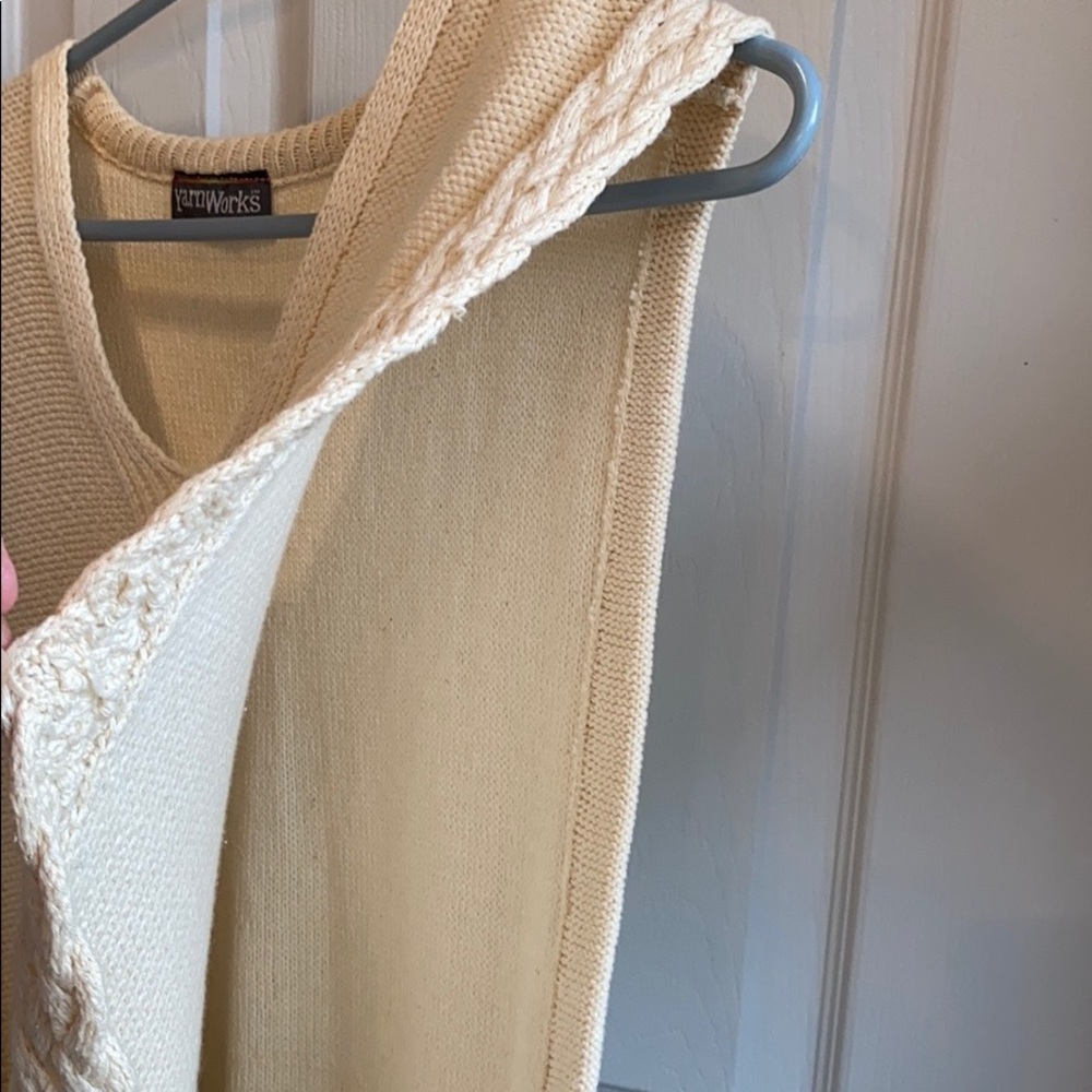 Yarn Works Heavy Cotton Open-Side Vest - Picture 3 of 7